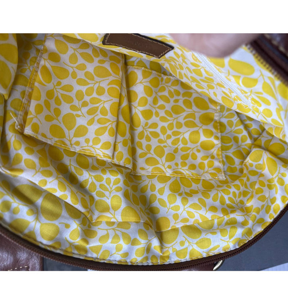 Liz & Co Women's Brown Satchel Handbag Faux Leather Slouchy Hobo Zip Top Large - Picture 8 of 9